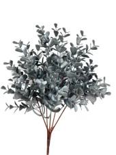 Nettenevime Yapay Çiçek Gümüş Renk Büyük Okaliptus Şimşir Demeti Garnitür Aradal Dekoratif Yapay Bitki thumbnail 2