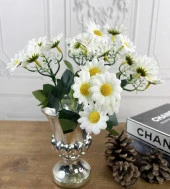 Nettenevime Yapay Çiçek Beyaz Papatya Gerçek Görünümlü A Kalite thumbnail 7