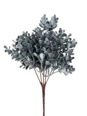 Nettenevime Yapay Çiçek Gümüş Renk Büyük Okaliptus Şimşir Demeti Garnitür Aradal Dekoratif Yapay Bitki thumbnail 4