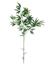 Nettenevime Yapay Çiçek Bambu Dalı Doğal Görünüm Tek Dal Kumaş Yapraklı Uzun Dal 120*50cm - 1