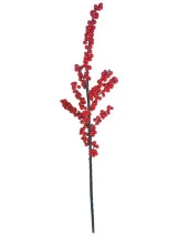 Nettenevime Yapay Çiçek Kokina Uzun Dal 90cm Yılbaşı Çiçeği Red Berry thumbnail 2