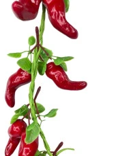 Nettenevime Yapay Kırmızı Biber Salkımı Süs Sahte Biber Yapay Meyve Sebze thumbnail 3