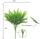 Nettenevime Yapay Çiçek Kuşkonmaz Demet 10 ADET Garnitür Yeşil Aradal Dekoratif Yapay Bitki thumbnail 3