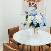 Nettenevime Yapay Çiçek Ortanca Çiçeği Demeti 43 cm Mavi Açık thumbnail 5