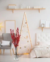 Nettenevime Yapay Çiçek Kokina Uzun Dal 90cm Yılbaşı Çiçeği Red Berry thumbnail 8