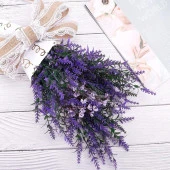 Nettenevime 10lu Set Yapay Çiçek MOR Lavanta 7 Dallı Plastik Dekoratif Yapay Bitki - 8