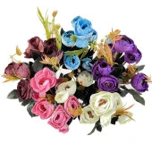 Nettenevime Yapay Çiçek Erengül Demeti 5 Dallı 5 Adet Karışık Renk thumbnail 1