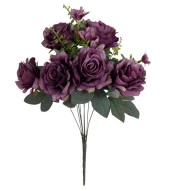 Nettenevime Yapay Çiçek Büyük Demet 6 Kafalı Gül Demeti Ve Cipsolu MOR thumbnail 2