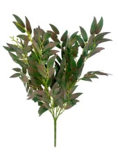Yapay Çiçek Zeytin Yaprağı Demeti 4 Dallı 50cm Kahve Yeşil - 1