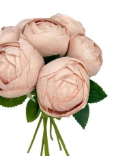 Nettenevime Yapay Çiçek 10lu Pudra Pembe Şakayık Demeti Erengül Gelin Buketi Çiçeği - 4