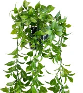 Nettenevime Yapay Çiçek Saksıda Sarkan Fejka Yeşil Limon Yaprağı Yapay Sarmaşık 60cm thumbnail 9