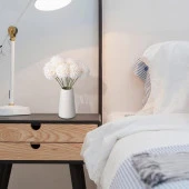 Nettenevime Yapay Çiçek Krizantem Kartopu Beyaz 7 Kafalı Büyük Demet thumbnail 4