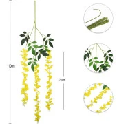 Nettenevime Yapay Çiçek Sarkan 3 Dallı Akasya 90cm SARI thumbnail 2