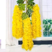 Nettenevime Sarkan Yapay Çiçek Akasya Sarı Renk 80 cm 3 Sarkan Dallı 12 ADET BAĞ thumbnail 2