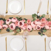 Nettenevime Yapay Çiçek Sarkan Ve Dolanan Somon Pembe Şakayık Okaliptus Yapay Sarmaşık Masa Çiçeği thumbnail 10