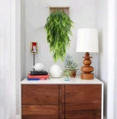 Nettenevime Yapay Çiçek Sarkan Boston Fern 60cm 5Dallı ty124 Yapay Sarmaşık Yeşil thumbnail 5