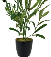 Nettenevime Yapay Çiçek Siyah Saksıda Zeytin Dalı 60cm thumbnail 2