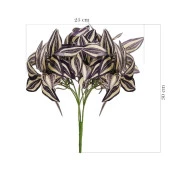 Nettenevime Yapay Çiçek Lila Çizgili Yaprak Demeti  Dikey Bahçe Uygulama Demeti 30 cm Yapay Bitki thumbnail 4