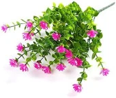 Nettenevime Yapay Çiçek PEMBE Mineli Şimşir Dekoratif Yapay Bitki - 1