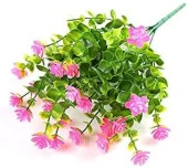 Nettenevime Yapay Çiçek PEMBE Mineli Şimşir Dekoratif Yapay Bitki - 2