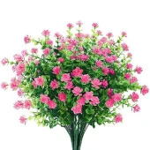 Nettenevime Yapay Çiçek PEMBE Mineli Şimşir Dekoratif Yapay Bitki - 4