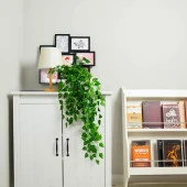 Nettenevime Yapay Sarmaşık 7 Adet  9 Dallı Sarkan Sarmaşık Sarı Çizgili Yaprak thumbnail 4