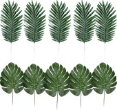 Nettenevime Yapay Çiçek 5 Palmiye ve 5 Monstera Yaprağı thumbnail 1