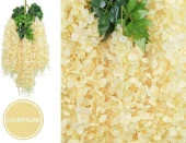 Nettenevime Sarkan Yapay Çiçek Akasya Şampanya Renk 80 cm 3 Sarkan Dallı 12 ADET BAĞ thumbnail 3