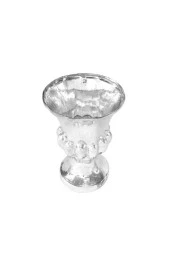 Nettenevime Cam Vazo Antik Kupa Tasarım Gümüş Renk 15x11 cm - 2