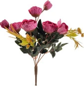 Nettenevime Yapay Çiçek Erengül Demeti 5 Dallı Pembe Koyu thumbnail 1