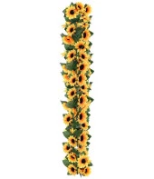 Yapay Çiçek Ay Çiçeği Tak Organizasyon Nişan Düğün Dekor Çiçeği Süsleme Tag 25x150cm - 1