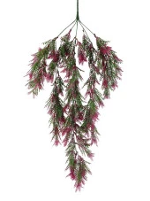 Nettenevime Yapay Çiçek Sarkan Çiçek Yeşil Bordo Fern725 Yapay Sarmaşık  70*30cm UV Katkılı Güneşe Dayanıklı - 2