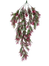 Nettenevime Yapay Çiçek Sarkan Çiçek Yeşil Bordo Fern725 Yapay Sarmaşık  70*30cm UV Katkılı Güneşe Dayanıklı - 3