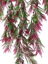 Nettenevime Yapay Çiçek Sarkan Çiçek Yeşil Bordo Fern725 Yapay Sarmaşık  70*30cm UV Katkılı Güneşe Dayanıklı - 4