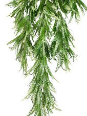 Nettenevime Yapay Çiçek Sarkan Çiçek Yeşil Beyaz Fern723 Yapay Sarmaşık  70*30cm UV Katkılı Güneşe Dayanıklı thumbnail 2