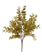 Yapay Çiçek Altın Gold Büyük Okaliptus Şimşir Demeti Garnitür Aradal Dekoratif Yapay Bitki - 1