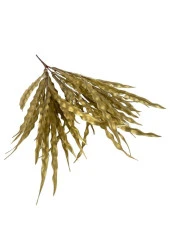 Nettenevime Yapay Çiçek Altın Gold Kalın Kıvrımlı Saz Garnitür Aradal Dekoratif Yapay Bitki 45cm thumbnail 6