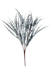 Nettenevime Yapay Çiçek Gümüş Kalın Kıvrımlı Saz Garnitür Aradal Dekoratif Yapay Bitki 45cm thumbnail 5