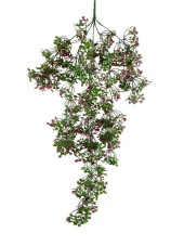 Nettenevime Yapay Çiçek Sarkan Çiçek Bordo Yeşil Fare Kulağı Şimşir Yapay Sarmaşık  60*30cm UV Katkılı Güneşe Dayanıklı thumbnail 1