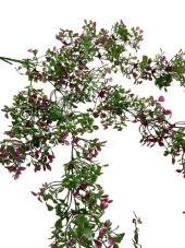 Nettenevime Yapay Çiçek Sarkan Çiçek Bordo Yeşil Fare Kulağı Şimşir Yapay Sarmaşık  60*30cm UV Katkılı Güneşe Dayanıklı thumbnail 3