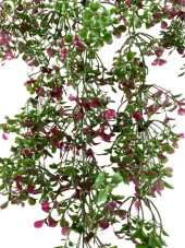 Nettenevime Yapay Çiçek Sarkan Çiçek Bordo Yeşil Fare Kulağı Şimşir Yapay Sarmaşık  60*30cm UV Katkılı Güneşe Dayanıklı thumbnail 5