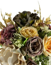 Nettenevime Yapay Çiçek Ve Latex Aranjmanı Kare Ayaklı Yuvarlak Metal Gold Vazolu Masa Üstü Çiçeği Arajman 60402 thumbnail 6