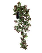Nettenevime Yapay Çiçek Saksıda Sarkan Bordo Fare Kulağı Şimşir Yapay Sarmaşık Pastel 50cm thumbnail 3