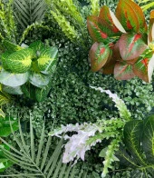 Nettenevime Yapay Çiçek Duvar Kaplama 1M2 100*100CM Panel Şimşir Dik Duvar Uygulama thumbnail 8