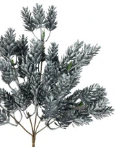 Nettenevime Yapay Çiçek Gümüş Renk Başak Demeti 7dal 48 Çiçek Demet Garnitür Aradal Dekoratif Yapay Bitki - 3