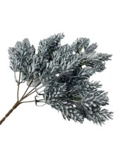 Nettenevime Yapay Çiçek Gümüş Renk Başak Demeti 7dal 48 Çiçek Demet Garnitür Aradal Dekoratif Yapay Bitki - 4