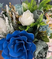 Nettenevime Yapay Çiçek Ve Latex Aranjmanı Metal Gümüş Vazolu Masa Üstü Çiçeği Arajman 94179 - 7