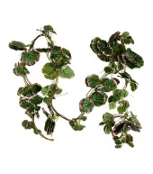 Nettenevime Yapay Sarmaşık Dolanabilen Pembe Çizgili Sardunya Yaprağı 5 li Paket 230cm Dekoratif Yapay Çiçek thumbnail 4