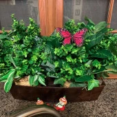 Nettenevime 3lü Set Yapay Çiçek Şimşir Demet Garnitür Yeşil Aradal Dekoratif Yapay Bitki - 2