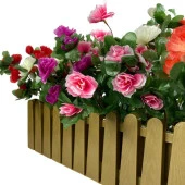 Nettenevime Yapay Çiçek Gold Çit Balkon Saksısı Renkli Açelya Çiçekli 55*20cm thumbnail 7